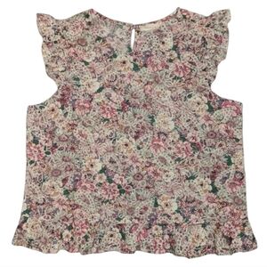 Solitaire Embroidered Eyelet Blouse Size Large Floral Cottagecore Prarie Flower